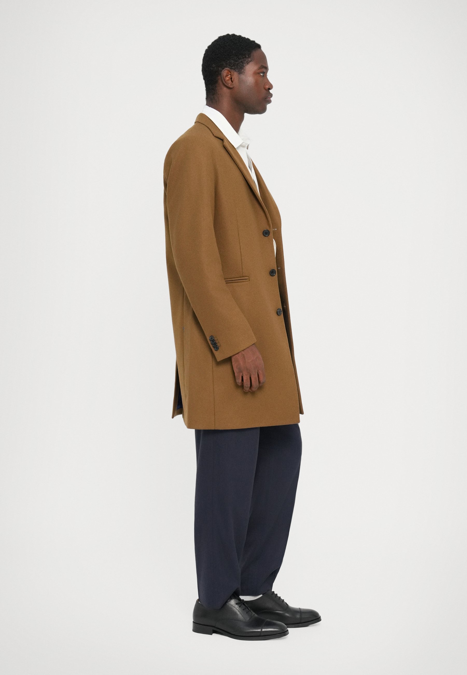 ジャケット・アウター PAUL SMITH High-Neck Urban Wool Coat PS Paul Smith Classic coat - brown - Zalando.co.uk