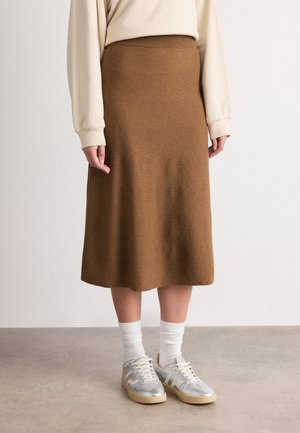 SKIRT - A-line skjørt - warm khaki