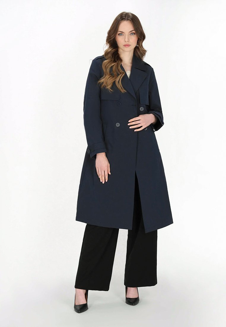 dreimaster Trenchcoat donkerblauw