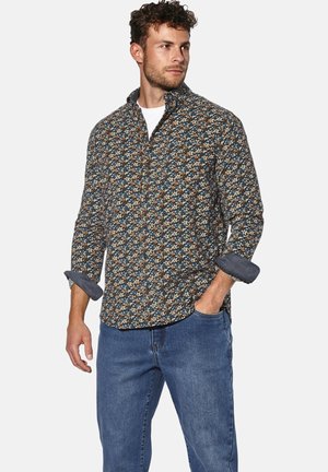 LORIVAN - Hemd - dunkelblau gemustert