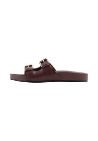 BUCKLE FLAT - Šľapky - bordeaux