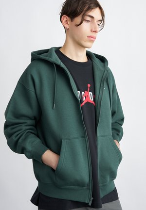 Mikina so zipsom - midnight green