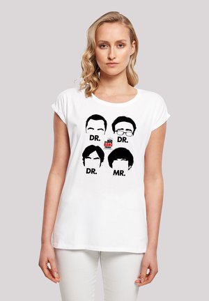 F4NT4STIC BIG BANG THEORY TV SERIE DOCTORS AND  - Print T-shirt - white