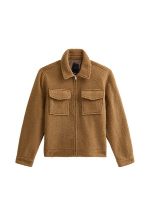 REGULAR FIT BOUCLE - Chaqueta fina - rust