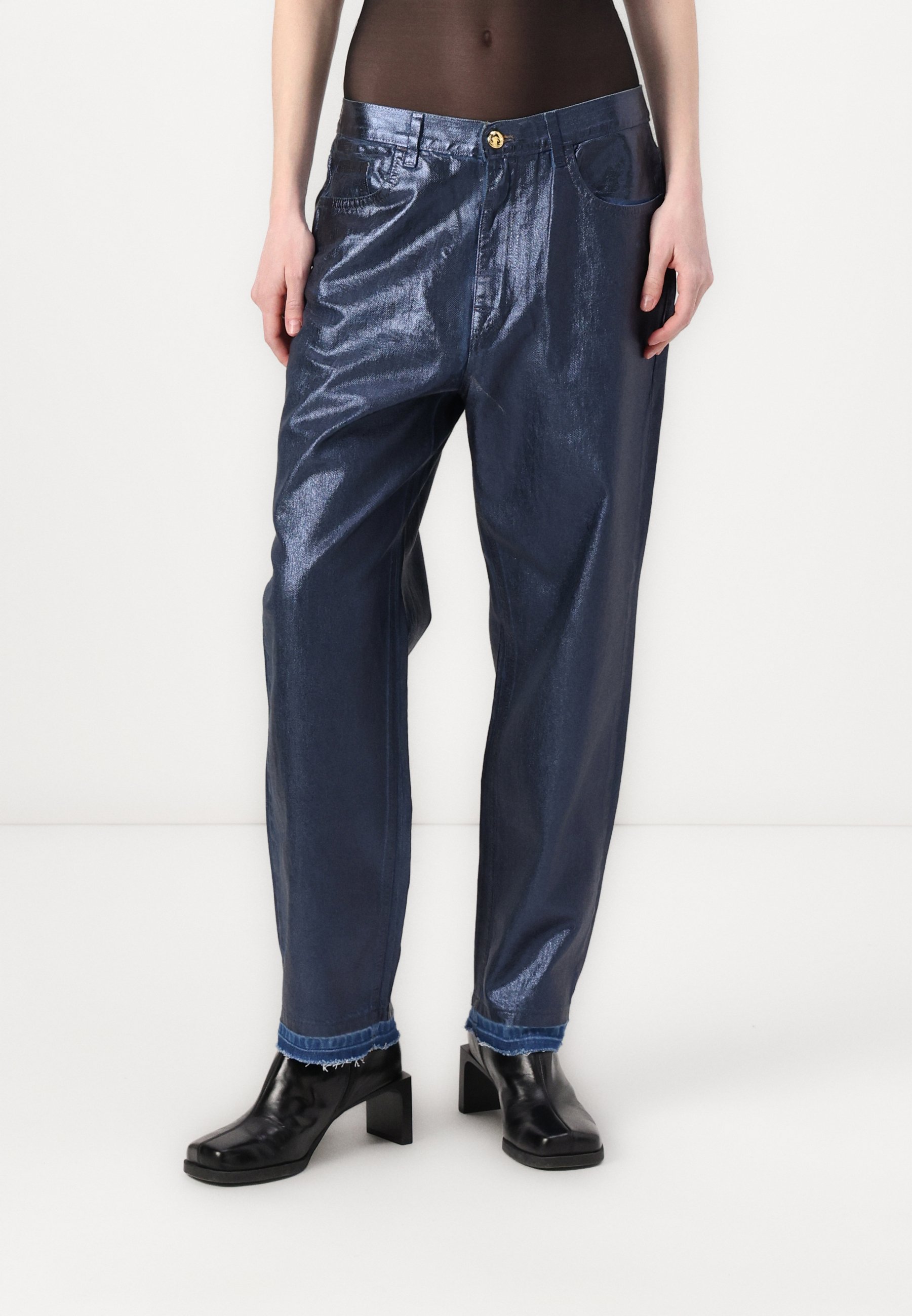 Elisabetta Franchi TROUSERS Jeans a sigaretta oltremare/blu