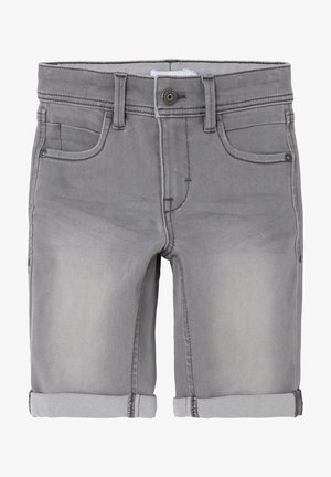 NKMSOFUS LONG - Kratke hlače iz džinsa - medium grey denim