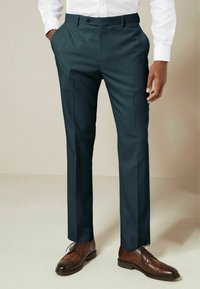 Next SLIM FIT - Oblekové kalhoty - teal blue