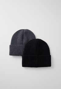 Pier One UNISEX 2 PACK - Beanie - black/grey