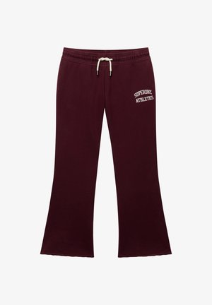 Superdry & Co, SUPERDRY ATHLETIC EMBROIDERED FLARE JOGGERS.. - Trainingsbroek - port red