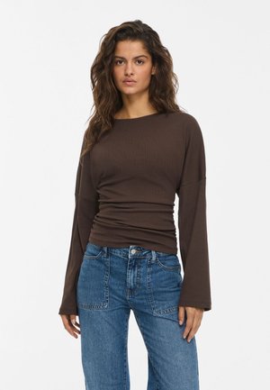 Noisy May, LONG SLEEVED TOP NMABBI - T-shirt à manches longues - chocolate brown