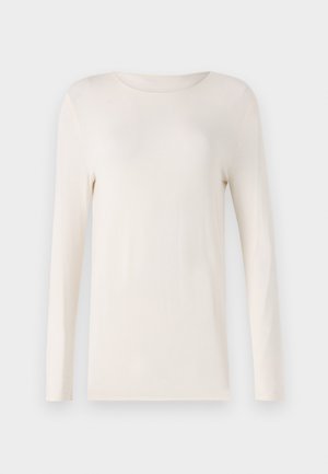 Norma Kamali LONG SLEEVE CREW - Langærmet T-shirt - cream