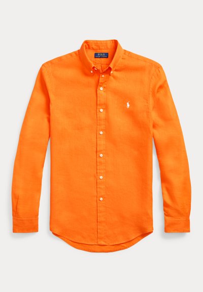 Polo Ralph Lauren SLIM FIT LINEN SHIRT - Majica - bright signal orange