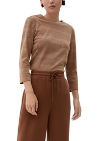 s.Oliver STRUKTUR - Longsleeve - zimt