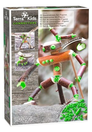 TERRA CONNECTORS  KONSTRUKTIONS-SET FIGUREN - Wooden toy - multicoloured