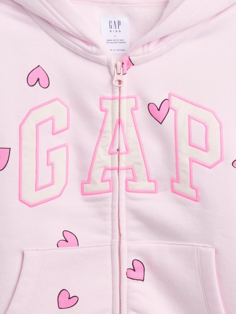 Sweat à Capuche Gap Fille – Rose, Taille L, Polaire, Fermeture éclair, Excellent état