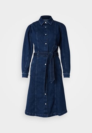 7 for all mankind, PUFF SLEEVES DRESS - Дънкова рокля - dark blue