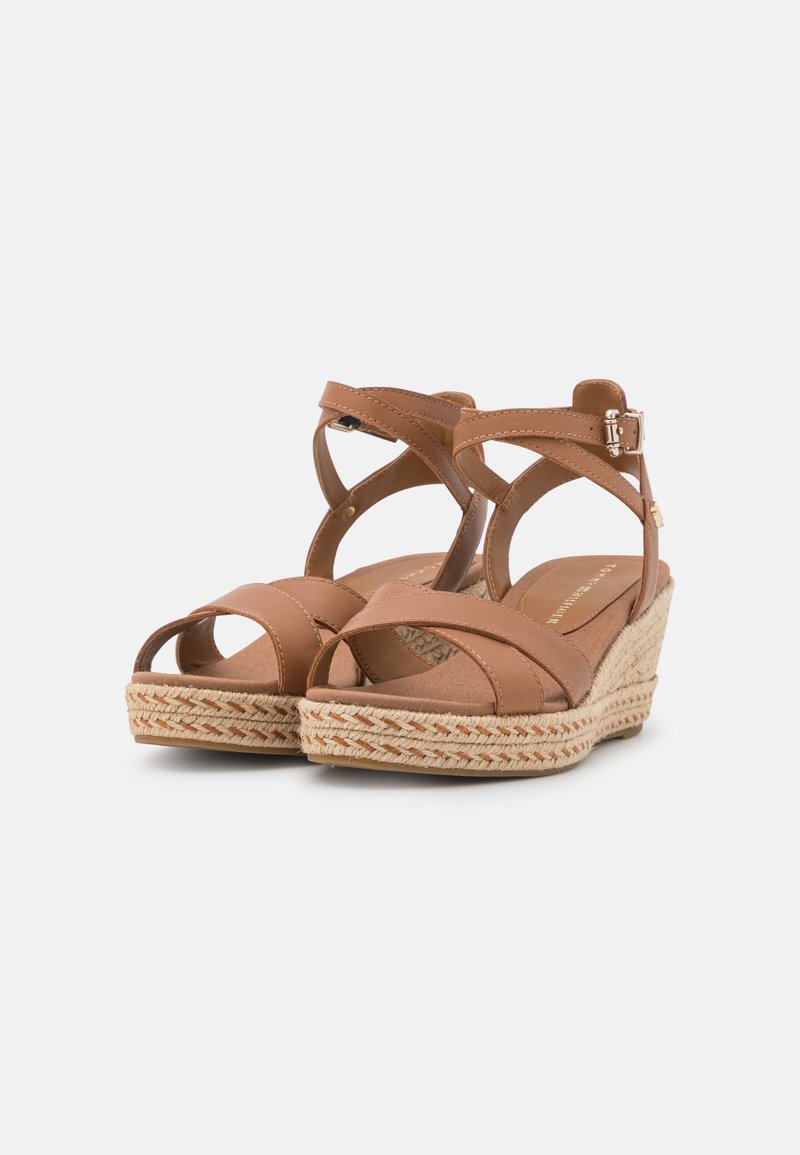 tan low wedge sandals