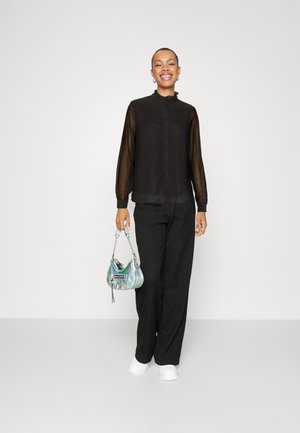 Vero Moda VMNALA L/S O-NECK - Πουκαμίσα με κουμπιά - black