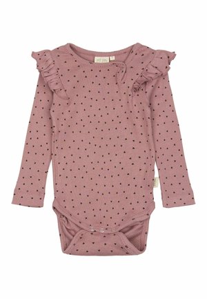 L/S FRILL HEART - Body - nostalgic rose coffee bean