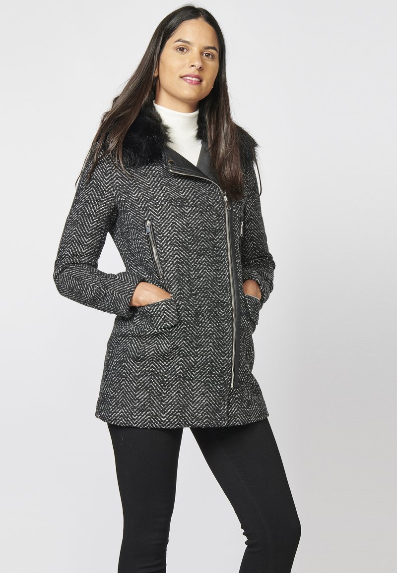 Koroshi Abrigo corto - black grey/negro - Zalando.es