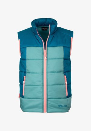 TROLLKIDS, INSULATED VESTS UNISEX - Weste - aqua haze harbor blue peony rose