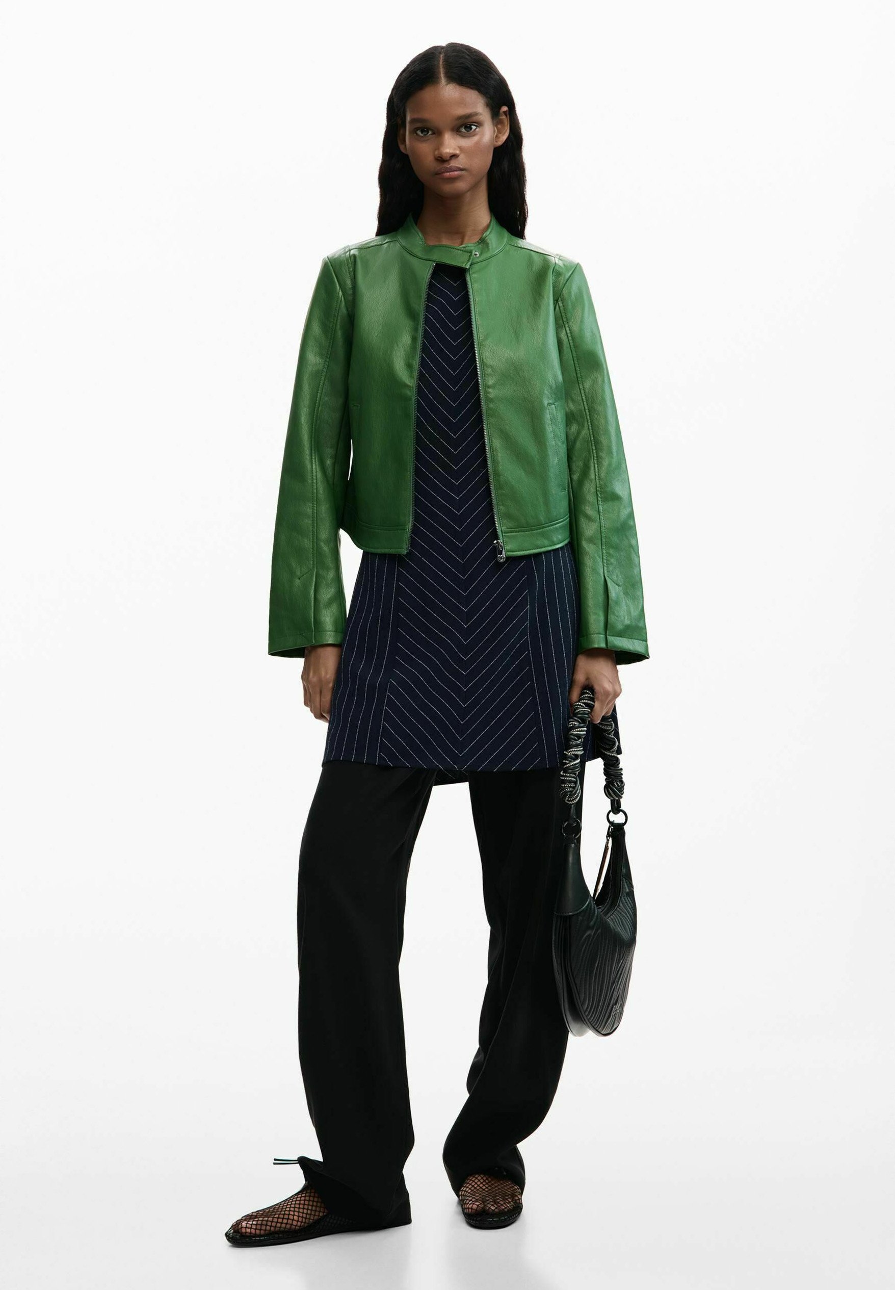 Desigual COMBINED - Faux leather jacket - green - Zalando Desigual COMBINED - Faux leather jacket - green - Zalando