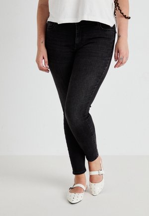 Vero Moda Curve VMCFLASH SKINNY - Aptempti džinsai - black denim