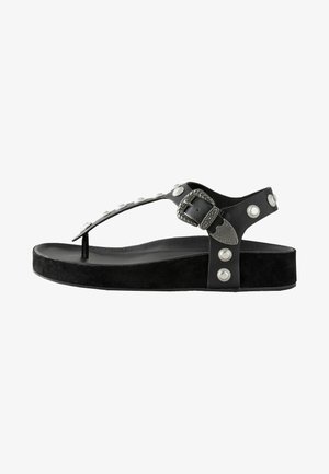 Next REGULAR FIT - T-rihmaga sandaalid - black
