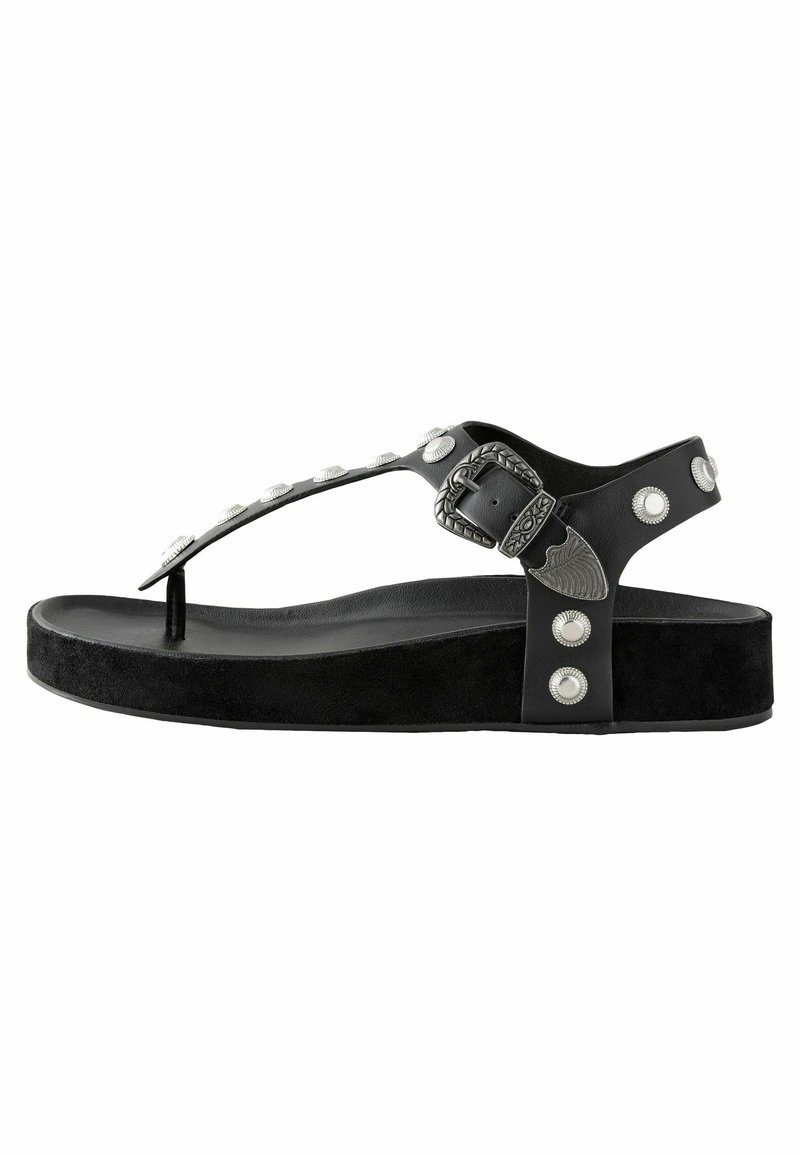 Next REGULAR FIT - Sandalai su T formos dirželiu - black