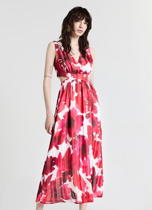 Calliope VESTITO LUNGO CUT OUT FIORI - Maxikleid - var fucsia