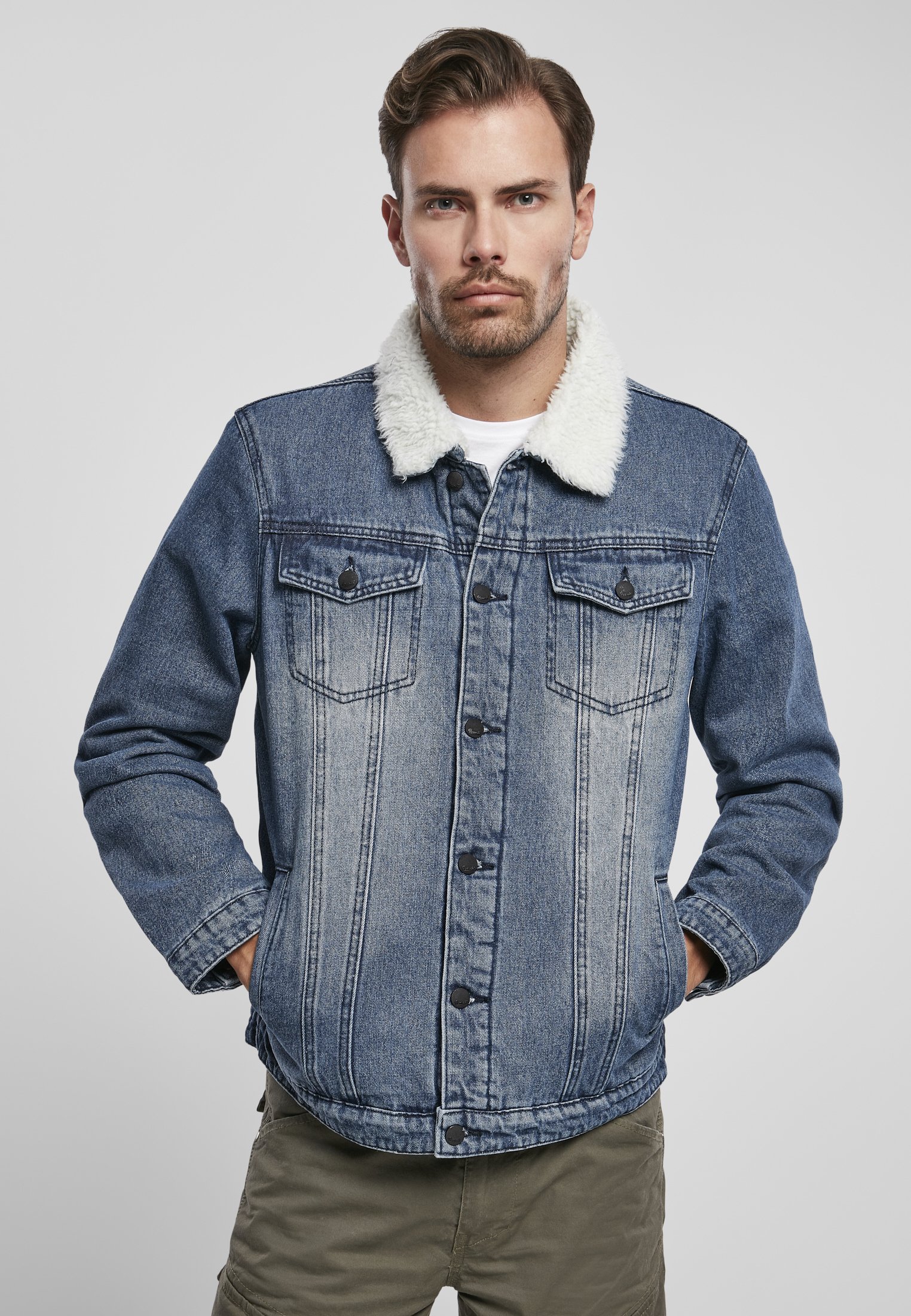Brandit Jeansjacke denimblue/wht/mehrfarbig Zalando