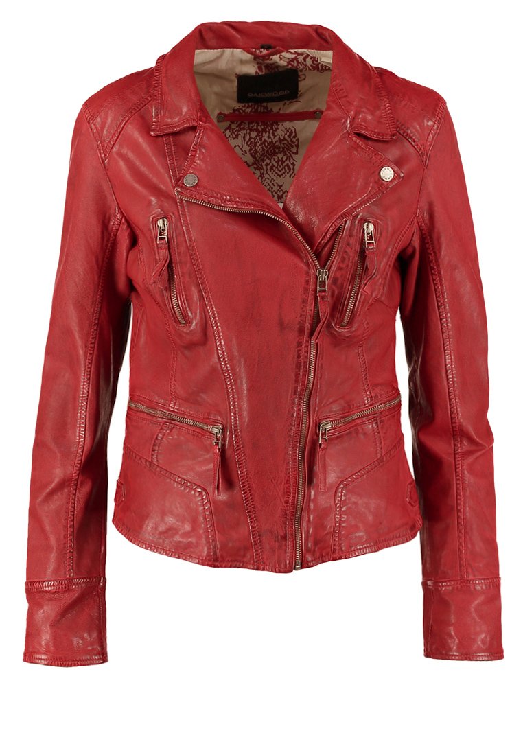 Oakwood CAMERA - Giacca di pelle - red/rosso - Zalando.it