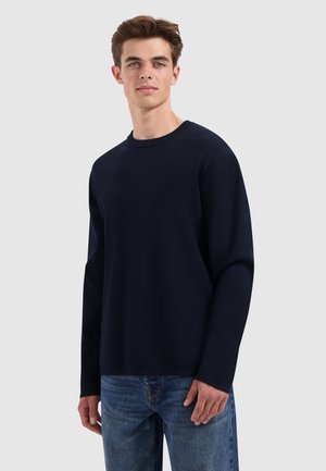 REGULAR FIT CREWNECK LS - Jumper - dark navy