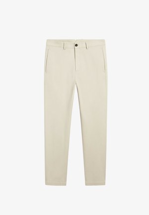 Massimo Dutti, SLIM FIT TEXTURED TROUSERS - Stoffhose - beige