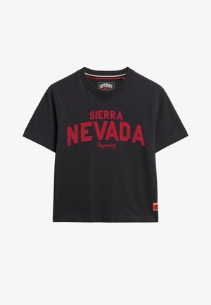 Superdry & Co OUTDOOR LOCATION BOX - Camiseta estampada - blackboard