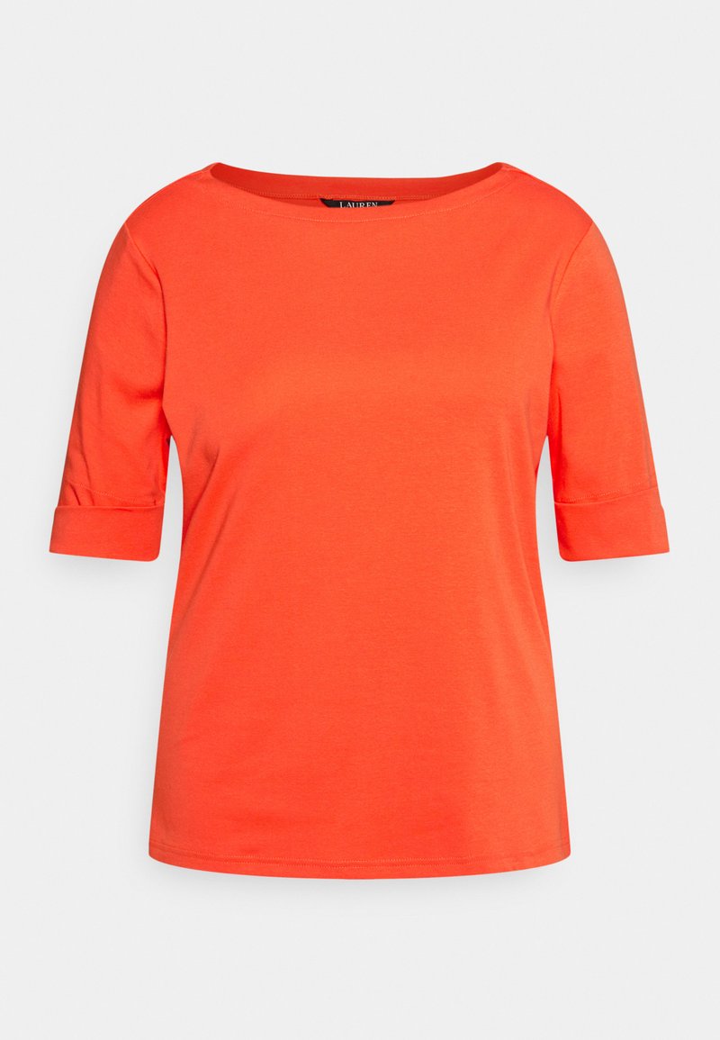 Lauren Ralph Lauren Woman STRETCH COTTON BOATNECK TOP - T-shirt básica - hyannis port orange