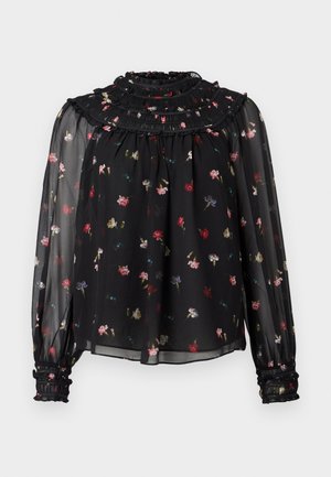 TUMBLING CARNATIONS LEOPOLD - Pluus - black/multi-coloured