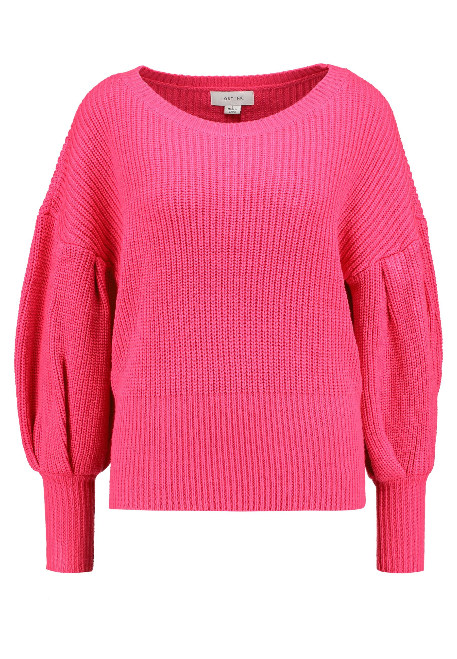 Lost Ink BALLOON SLEEVE JUMPER Strikkegenser pink Genser fra Lost Ink | FINN.no
