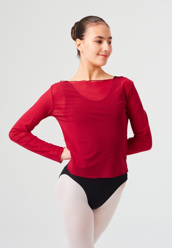 TRANSPARENTES TANZ MAITE - Langarmshirt - burgunder