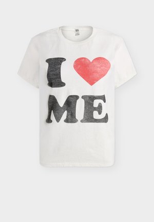 I HEART ME - Marškinėliai su spaudiniu - white