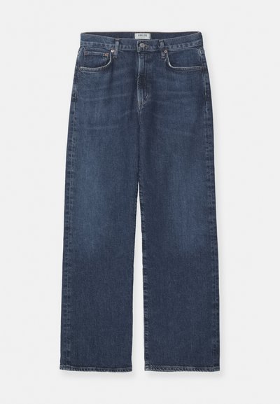 Agolde HARPER - Avar lõikega teksad - tempo dark marble indigo