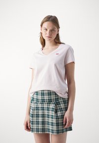Levi's® THE PERFECT TEE V-NECK - Lihtne T-särk - mauve chalk