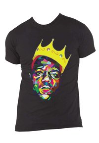 Paradiso Clothing BIGGIE SMALLS CROWN - Print T-shirt - black/multi coloured