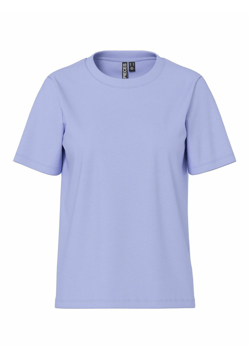 PIECES Pcria SS Fold Up Solid Tee Noos BC Women's T-Shirt, silver, XS