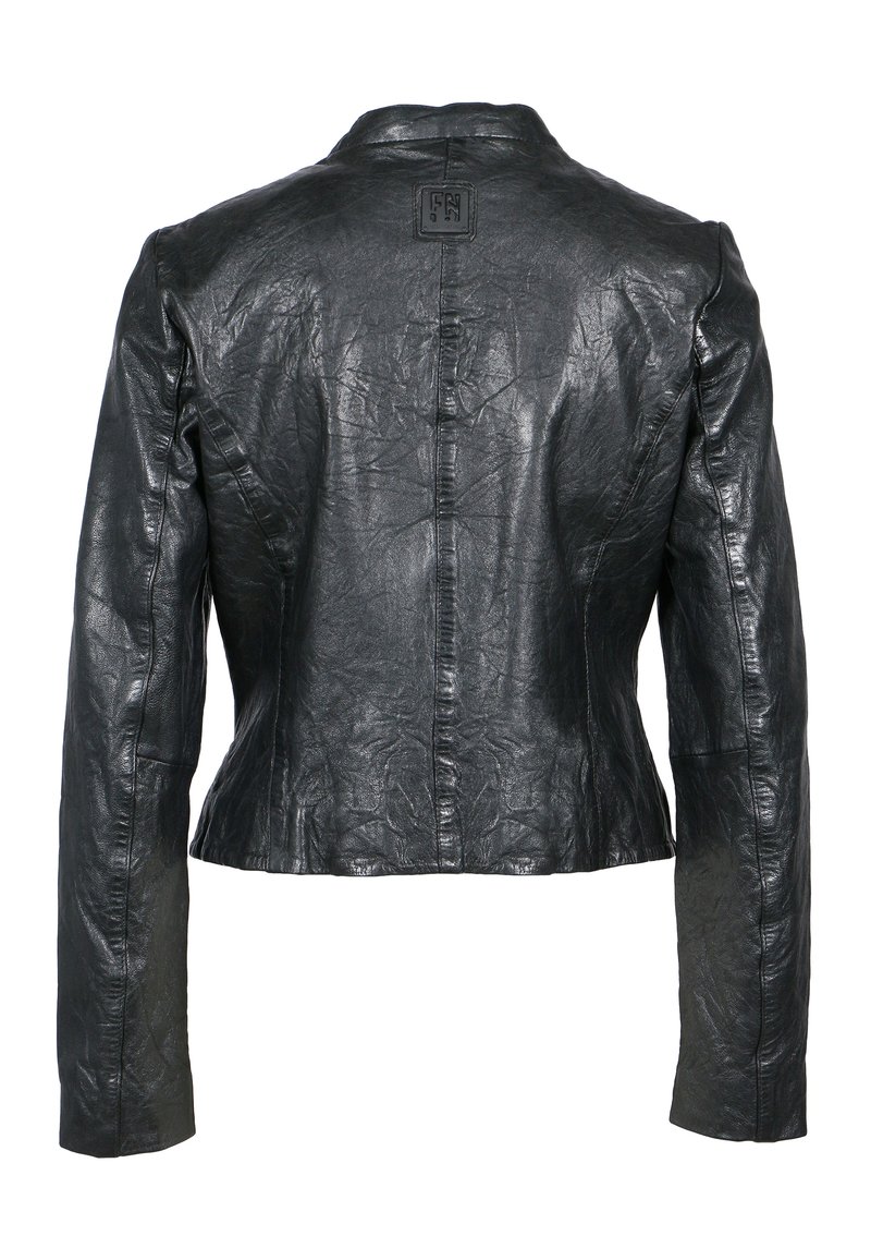 Schwarze Lederjacke Freaky Nation Lederjacke Damen Sale