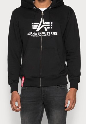 Sweater met rits - black
