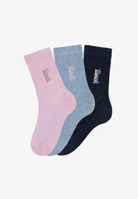 Unselected, marine / hellblau meliert / rosa