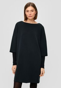 s.Oliver BLACK LABEL LOCKER GESCHNITTENES  - Freizeitkleid - navy