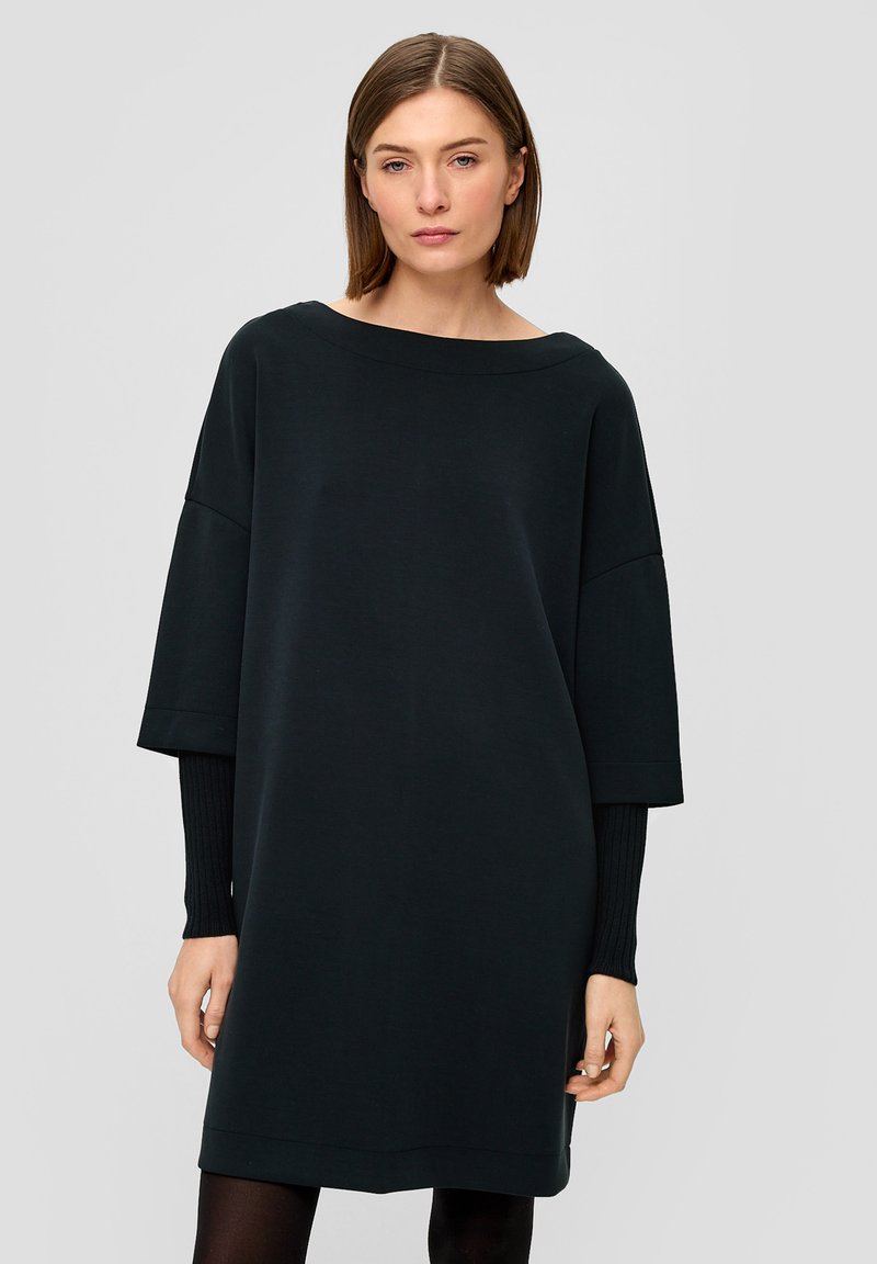 s.Oliver BLACK LABEL LOCKER GESCHNITTENES - Freizeitkleid - navy