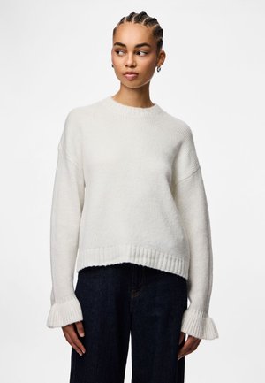 Pieces PCJIMMA O-NECK CUFF - Pulover - birch